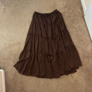 Bohemian brown skirt